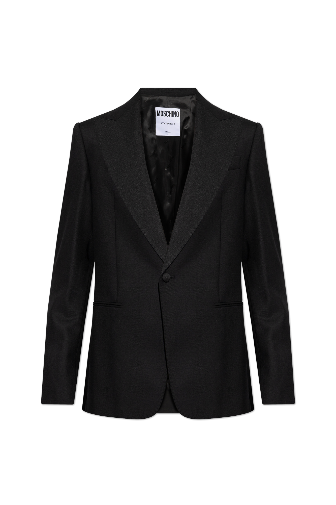 MOSCHINO ブラック テーラードジャケット EUR52 Moschino Blazer with closed lapels | Men's | Vitkac